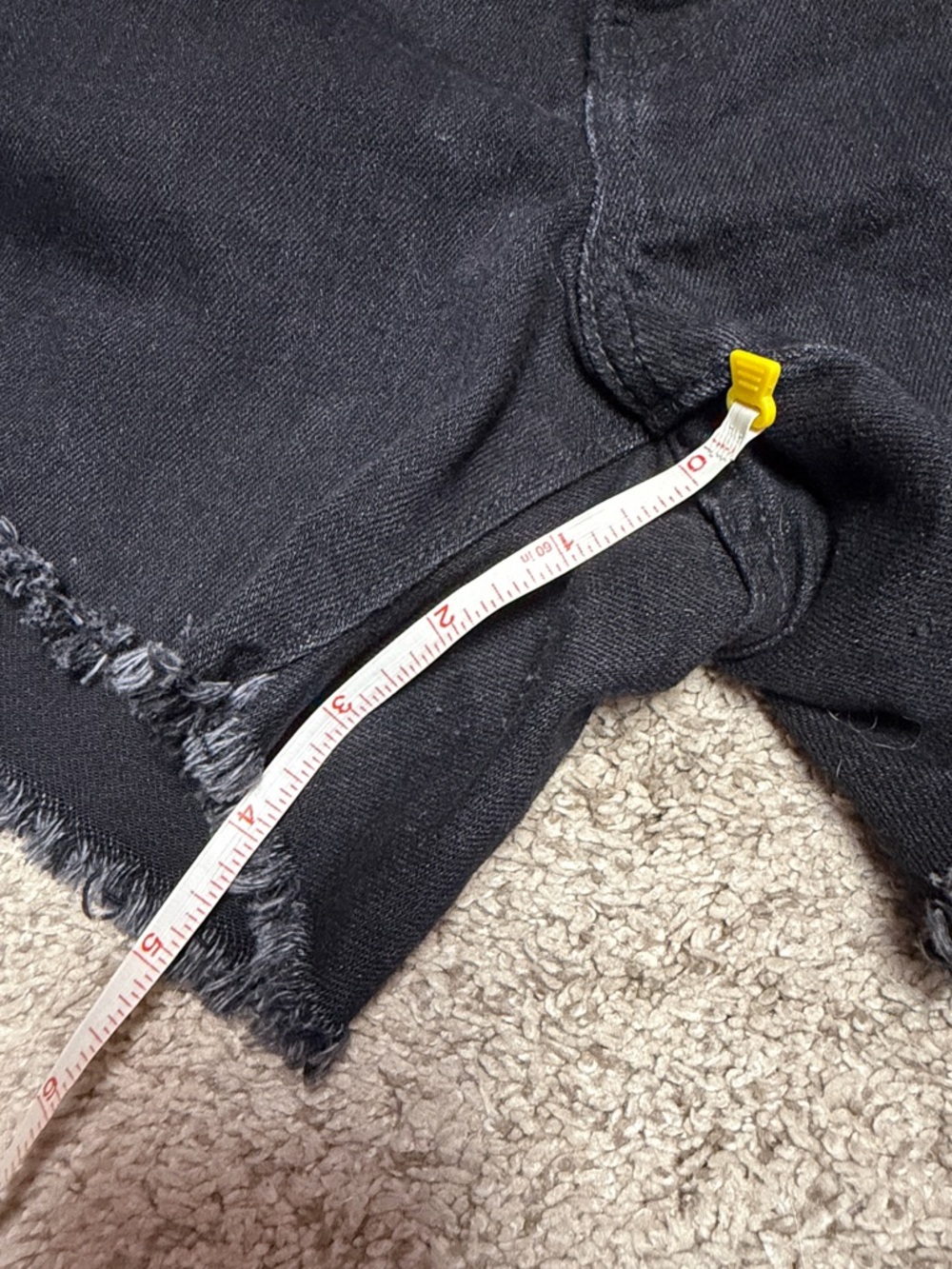 aerie Black Distressed High-Rise Denim Shorts - Picture 3 of 8
